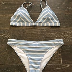 ROMWE blue swimsuit set size M!!
